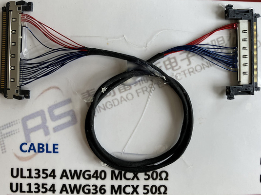 0.8mm Awg40 LVDS 30 পিন সংযোগকারী কেবল 180mm তারের জোতা