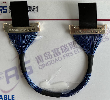 Awg40 LVDS ওয়্যার হারনেস 210mm LCD 40 পিন সংযোগকারী মাইক্রো কোক্স ক্যাবল অ্যাসেম্বলি