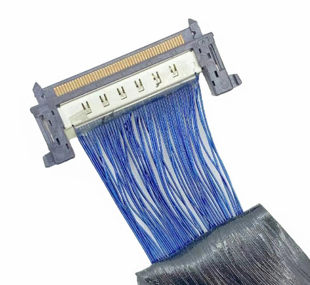 JAE 0.25mm ওয়্যার ক্যাবল অ্যাসেম্বলি 500mm 51 পিন LVDS মাইক্রো কোক্সিয়াল