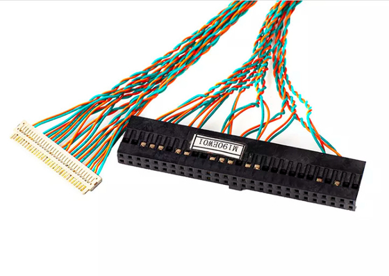 Molex 1.8m তারের জোতা সমাবেশ নিকেল লং ফ্ল্যাট সমাক্ষ