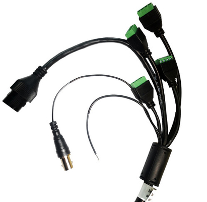 Rj45 ক্যামেরা ক্যাবল অ্যাসেম্বলি ওয়াটারপ্রুফ 100mm সিকিউরিটি কক্সিয়াল