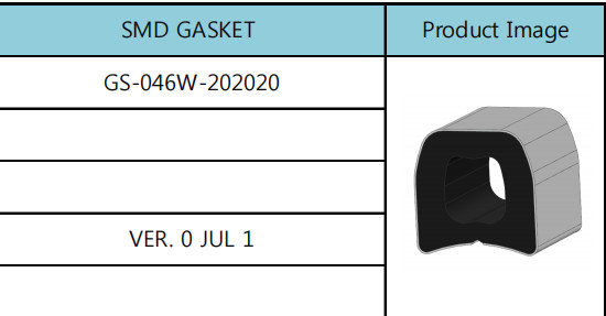 20mm SMD গ্যাসকেট ইলাস্টিক রিকভারি, সিলিকন ফ্ল্যাট রাউন্ড রাবার গ্যাসকেট
